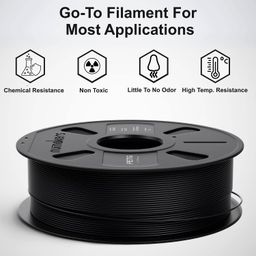 numakers PETG 3D Printer Filament, 1.75mm, Dimensional Accuracy +/- 0.05 mm, 1 kg Spool (2.2 lbs), Compatible with Most FDM Printers (Pitch Black) image 2
