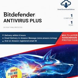 Bitdefender - 1 Computer,1 Year - Antivirus Plus | Windows | Latest Version | Email Delivery In 2 Hours- No Cd | image 1