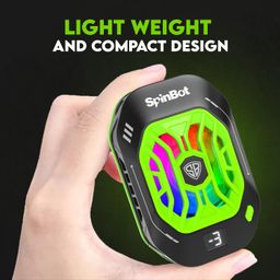 SpinBot IceDot Neo Mobile Cooler with Semiconductor Technology | Gaming Phone Cooler for Instant Cooling with RGB Lightning- Android and iPhones Compatible (Black & Green) image 5