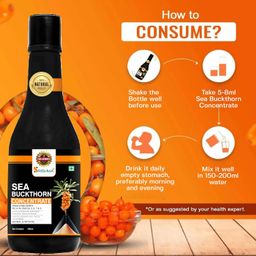 SRISHMA Sea Buckthorn Juice, Himalayan Berry, Enrich With Omega 3,6,9 & 7 (500 ml) image 2