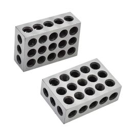 TINVHY 1-2-3 Blocks Matched Pair 23 Holes (1x2x3) Hardened Steel HRC 57-62 123 Ultra Precision Machinist Set Up Blocks 123 Jig image 3