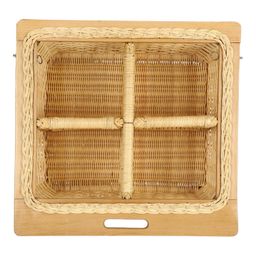 AKWAY Wicker Basket With Double Partition For Modular Kitchen (Size: 22.5 W x 20 L x 8 H Inches Including Channel) image 2