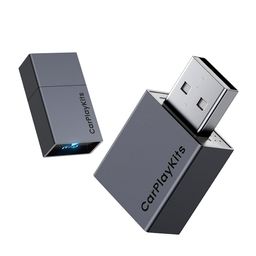 Wireless CarPlay Adapter for Apple, Plug and Play Low Latency Mini Wilreless Carplay Adapter for iPhone Converts Wired to Wireless CarPlay Dongle for Cars from 2016 and iOS 10+ USB Type-A image 1
