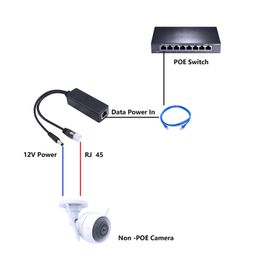 lipiworld LipiWorld® PoE Splitter Power Over Ethernet Adapter Active 48V to 12V for IP Camera IP Phone POE Devices PoE Switches image 4