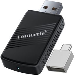 Lemorele Wireless Carplay Adapter & Android Auto Wireless Adapter Wireless 2-in-1 Stick, WiFi/Bluetooth Quick Connect and Auto Connect, Plug and Play Without Delay（New Upgrades for 2025） image 1