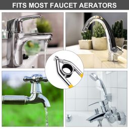 jubobu Faucet Wrench,Universal Round Faucet Wrench & Tap Opener,Faucet Aerator Wrench,Full-Body Metal,Multi-Function Faucet Maintenance Wrench image 5