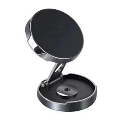 swaggy snazzy Universal foldable Mobile magnetic stand (Stick On) for Car dashboard, strong 6 magnet compatible with all phones, extra stable off-roading operation, driving navigation, efficient space utilization image 1