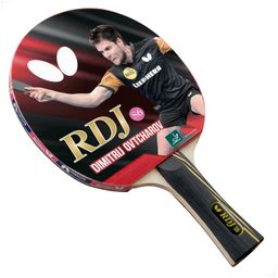Butterfly RDJ S6 ITTF Approved Wood Table Tennis Racket with Thick Sponge for Better Speed - Red and Black image 1