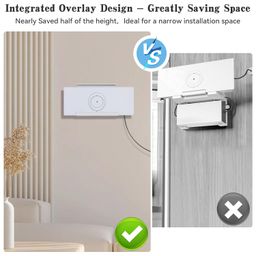 Sunwing 2 in 1 Router Wall Mount for Starlink Gen 3 Router & Standard V3 Power Supply, Gen3 Router Mount V3 Power Bracket for Starlink, Stability Stainless Steel, Signal Integrity, Space-Saving, White image 2