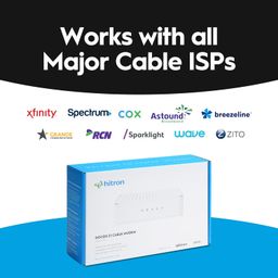 Hitron CODA DOCSIS 3.1 Modem | Pairs with Any WiFi Router or Mesh WiFi | Certified with Comcast Xfinity, Charter Spectrum, Cox | 10x Faster Than DOCSIS 3.0 | Cable Modem with 2X 1 Gbps Ethernet Ports image 3