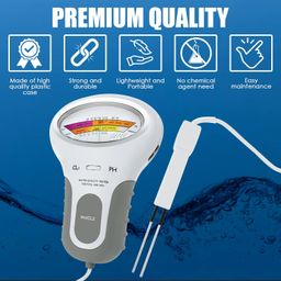 tekcoplus 2 in 1 Water Quality Tester - Dual Scale PH and Chlorine Level CL2 Meter for Swimming Pools, Hydroponics, Spas, Drinking Water Analysis Monitor - PH Chlorine Test Kit image 2