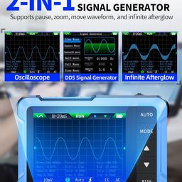 FNIRSI DSO-510 Handheld Oscilloscope/DDS Signal Generator 2 in 1, Digital Portable Automotive Oscilloscope 2.8 inch TFT, 10MHz Bandwidth, 48MS/s Sampling Rate, Trigger Function Auto/Single By Skyking image 3