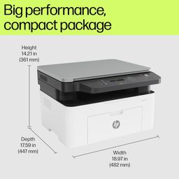 HP Laserjet 1188nw WiFi Monochrome Printer, Print Copy Scan, Compact Design, Reliable and Fast Printing, Network Support,White image 4
