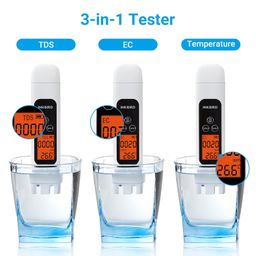 INKBIRD Water TDS Meter 3 in 1 Digital Water Quality Tester (TDS, EC & Temp), Data Lock Function, Instant Reading with High Accuracy, for Drinking Water, Aquariums, Swimming Pool, Hydroponic Setups image 5