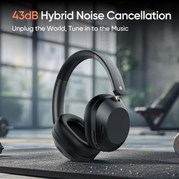 realme TechLife Studio H1 Over The Ear Headphone with 70Hours Playtime 360° Spatial Audio, 40mm Drivers, 80ms Superlow Latency, 43 dB Adaptive ANC-Black image 4