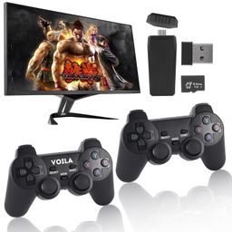 Voila M8 Retro Game Console, Video Game Gaming Console for TV, Gaming Controller, Games Stick, Mario, Contra, Tekken, Gamepad, Portable Box, With 10000+ Games, 4k HD, Linux [video game for TV] image 1