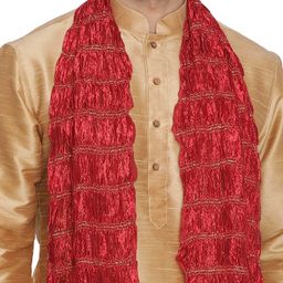vastramay Men Maroon Viscose Only Dupatta (VASMD5MA_40) image 3