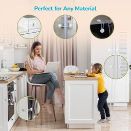 R for Rabbit Protector Plus Cabinet Locker Straps for Kids | Refrigerator Door & Cupboard Lock | Child Safety Proofing Drawer Locks (2 Units) image 5