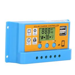 ELBME® Solar Regulator, 12V 24V Dual USB Output Adjustable LCD Display Solar Charge Controller Power Off Memory for Business (10A) image 5
