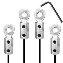 generic Red Hate Spunj Solid and Heavy Gym Wire Lock Set with Bolts and L Key Standard Size (4 Pcs). (4) image 1