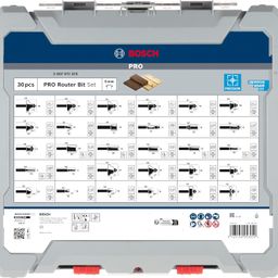 Bosch Professional 30 Pcs Router Bit Set With Mixed Bits, 6Mm Shank Bits, Suitable For Gkf 550 Plam Router And Gof 130 Router image 4