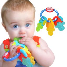 Nuby Icybite Hard Or Soft Teeting Keys (Multicolor) image 1
