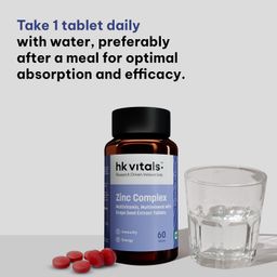 HealthKart hk vitals Zinc Supplements (60 Tablets) | With Vitamin C, Vitamin D3, Multivitamin and Multimineral | Immunity Boosters For Adults image 3