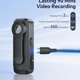 boblov 8GB W1 1080P Body Camera, Wearable Camera Support 90 Minutes with Loop Recording, Easy to Use and Take for Traveling, Walking, Law Enforcement and Outdoors Activities image 3