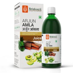 krishna's herbal & ayurveda Krishna's Arjun Amla Juice - 500 ml (Pack of 1) | Perfect mix of Amla and Arjuna Chaal | Strong and healthy heart image 1