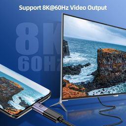 REDWIND USB C Adapter, USB Type C Male to Female Adapter Extender Support 100W, 40Gbps, 8K@60Hz for Thunderbolt 4/3, MacBook Pro/Air, Laptop, Tablet, Smartphone and More Type C Devices image 5