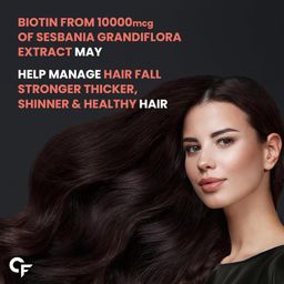 Carbamide Forte Biotin Hair Gummies for Hair Growth | Biotin Gummies for Women & Men | Hair Supplements for Women & Men | Hair Vitamins | Gummies for Hair Growth - 60 Veg Strawberry - Flavored Gummies image 5