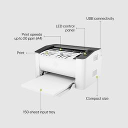 HP Laser 1008a Printer, Single Function, Print, Hi-Speed USB 2.0, Up to 21 ppm, 150-sheet Input Tray, 100-sheet Output Tray, 10,000-page Duty Cycle, 1-Year Warranty, Black and White, 714Z8A image 5
