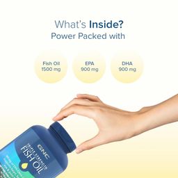 GNC Triple Strength Fish Oil 1500mg Omega-3 with 900mg EPA & DHA | 60 Softgels | For Heart, Healthy Cholesterol, Joint Comfort, Focus & Vision | Enteric-Coated for No Fishy Aftertaste |USA Formulated image 3