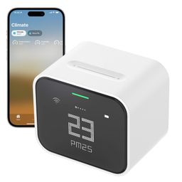 Qingping Air Quality Monitor Lite with Wi-Fi, Supports HomeKit, Detects PM2.5, PM10, CO2, Temperature and Humidity, Tests Indoor Air Pollution with Accurate Measurement image 1