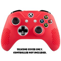 TCOS TECH Xbox One Controller Silicone Cover Anti Slip Cover Case Skin Protector for Microsoft Xbox One Controller with 2 Thumb Grips (Red) image 2