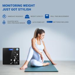 ant esports ANT Flora Bud Digital Weighing Scale, Highly Accurate Digital Bathroom Body Scale, Precisely Measures Weight up to 180Kg LCD image 5