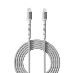 Portronics Konnect X Type C to 8-Pin 27W Fast Charging Cable, Premium TPE Material, Support to all Lightning Devices 1M Length(White) image 1