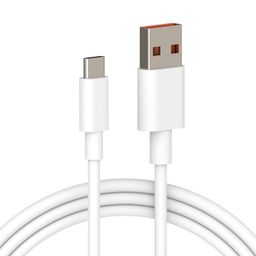 sounce Mi Usb To Type C 120W Hypercharge Cable, 6A Fast Charging Cable With Up To 480 Mbps High-Speed Data Transfer & Sync Cord Compatible With All Xiaomi Smartphones And Devices, White (1 Meter) image 1