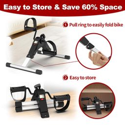 UPREIGN 4-in-1 Mini Exercise Bike, Foldable,for Home Gym, with LCD Display for Arm and Leg Exercises image 4