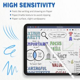 XIRON 2 Pack Paperfeel Screen Guard for iPad A16/11th/10th Generation 2025/2022, Matte PET Paper Screen Protector for iPad Writing and Drawing Anti-Glare and Easy Installation image 3