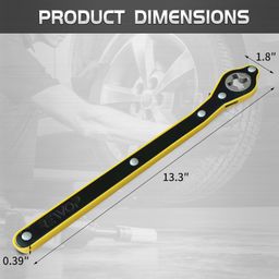 REWOP Universal Car Jack Wrench, 360 forward and reverse knob Labor-Saving design, Scissor Jack Lift Speed Handle Tool, Jack Lug Handle Tool, Tire Wheel Jack Wrench, Ratchet Wrench image 2