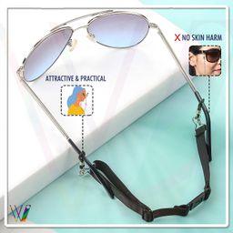 vivid vision Unisex Adult Elastic Eyeglass Holder Strap Cord | New Chain Adjust on Sunglasses | Anti-slip Retainer Lanyard String Eyewear Frame | Specs Mask Chains image 3