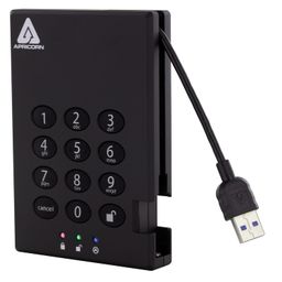 Apricorn Aegis Padlock 1 TB USB 3.0 256-bit AES XTS Hardware Encrypted Portable External Hard Drive (A25-3PL256-1000) image 1