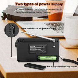 radiwow XHDATA D-109 AM/FM/SW/LW Portable Radio USB/TF/Stereo MP3 Player Bluetooth Speaker Power by AC/Battery with Music pl Alarm Radio image 4