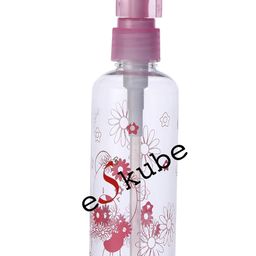 eS³kube 100ml Empty Printed bottle for Sanitizer/Lotion/Cream/Soap Dispenser (Multi Purpose) with Pump Action and Safety Lock - (Set of 3 pc) - Color & Design may vary image 4