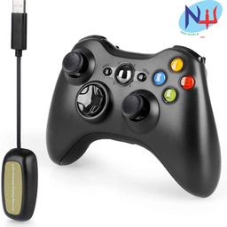 New World Wireless Controller With Receiver For Xbox 360, 2.4GHZ Remote Joystick Gamepad for PS3, PC Windows 7,8,10 and Xbox 360 Console with Receiver image 1