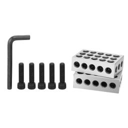 1 Pair Ultra Accuracy 1 2 3 Block Matched Super Exactness 23 Holes Machine Tool Parallel Pad with Screw Wrench Box image 4