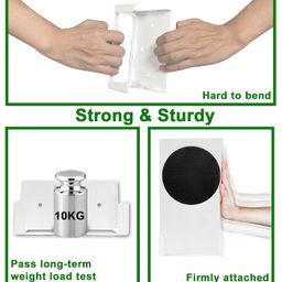 alienergy Wall Mount for Xbox Series S (Mount The Console & Controller on Wall Near or Behind TV Left/Right), Wall Shelf Bracket Kit for XSS image 5