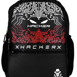 THE GANGSTER HACKER Edition Bag with 2 Secret Pockets, 28 litres Large Size Laptop Backpack, Black image 1