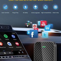 Roinvou Wireless CarPlay Adapter, Upgraded Plug & Play Dongle for iPhone with 2.4 & 5.8G Hz Dual Band WiFi, Easy Installation and Online Updates, Compatible with OEM Wired CarPlay Car Models image 2